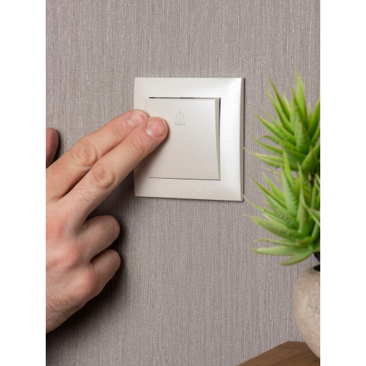 Валенсия лицевая панель кнопки звонка 10А жемчуг EKF PROxima