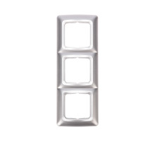 KRANZ DEA Рамка 3-я горизонтальная Серебряный металлик