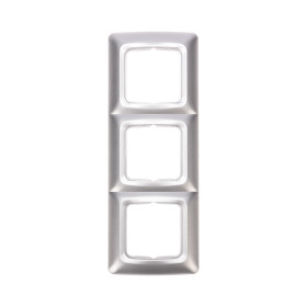 KRANZ DEA Рамка 3-я горизонтальная Серебряный металлик