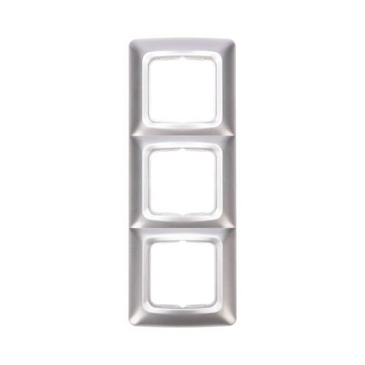 DEA Рамка 3-я горизонтальная Серебряный металлик KRANZ