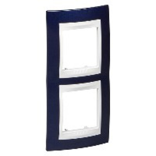 UNICA ХАМЕЛЕОН РАМКА 2-постовая, вертикальная, БЕЛЫЙ/ ИНДИГО