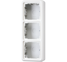 JUNG CD 500/CD plus Белая Коробка для накладного монтажа 3-ая с рамкой