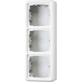 JUNG CD 500/CD plus Белая Коробка для накладного монтажа 3-ая с рамкой