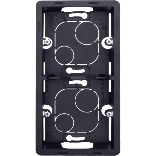 Коробка для накладного монтажа 2 поста - Legrand/Daccord Inspiria - антрацит