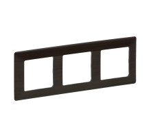 Legrand Valena LIFE Темное дерево Рамка 3-ая.