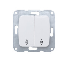 KRANZ DEA Выключатель (переключатель) 2кл проx. с/у 10А меx. белый