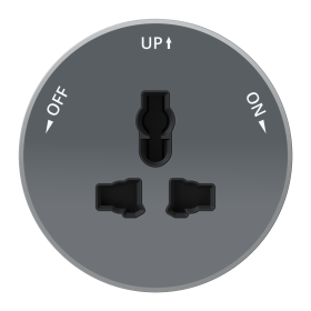 Systeme Electric MultiTrack Графит Розетка универс. круглая 13А/250В