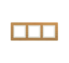DKC Avanti Рамка из натурального дерева, беленый дуб, 3 поста (6 мод.)