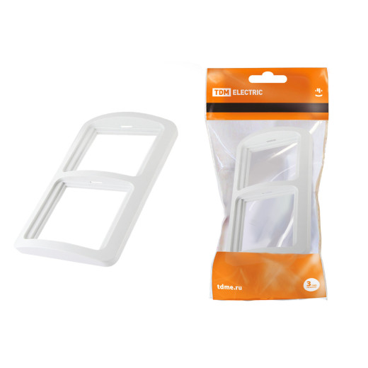 Рамка 2-ая горизонтальная белая 