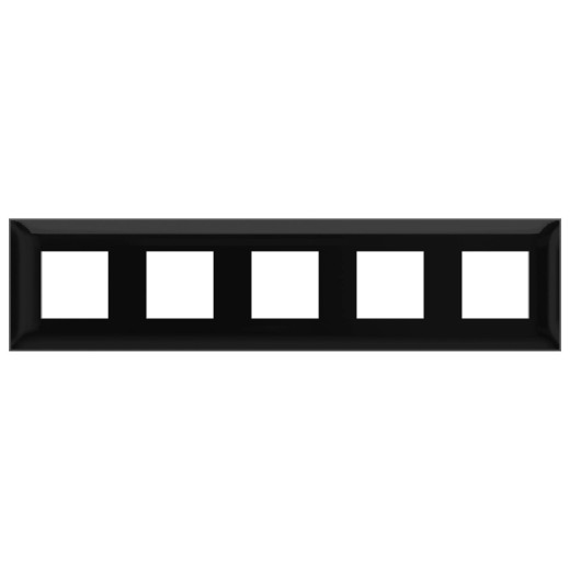 Рамка 5 постов (10 мод.), Avanti, черный квадрат
