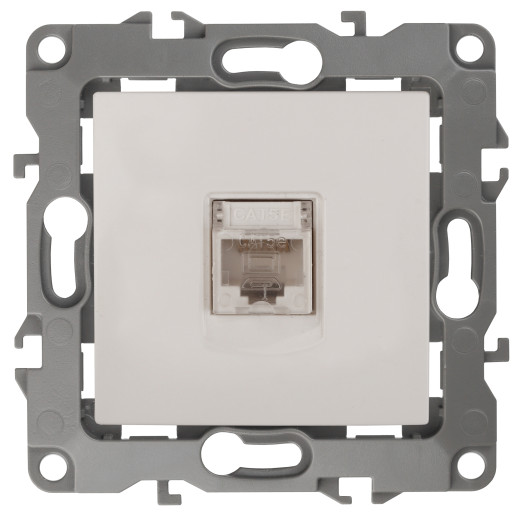 Розетка ЭРА Серия 12 12-3107-02 информационная RJ45 IP20 слоновая кость