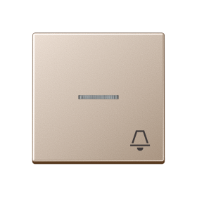 JUNG клавиша с символом звонок с линзой, шампань