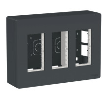 Schneider Electric Unica System+ Антрацит Блок открытой установки 3х2