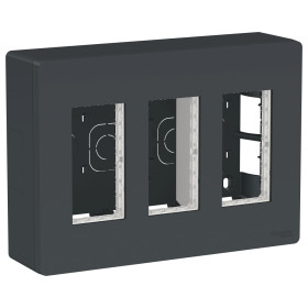 Schneider Electric Unica System+ Антрацит Блок открытой установки 3х2