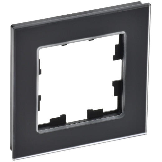 BRITE Рамка 1-мест. РУ-1-2-Бр стекло черн. матовый IEK