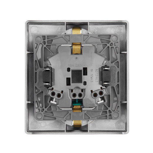 Розетка двойная с заземлением - Legrand Inspiria - со шторками в сборе 16А 250В безвинтовые зажимы - антрацит