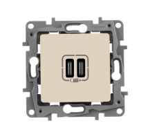 Legrand ETIKA Белая Зарядка USB C-C.