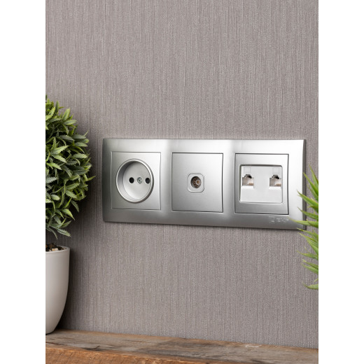 Валенсия Рамка 3-местная сталь EKF