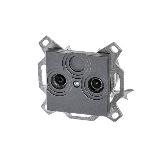 Розетка TV-R ABB Levit проходная 7дБ сталь