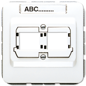 JUNG Крышка для гнезд Reichle de Massari полностью экранированных, 5-й категории, с полем для надписи белая