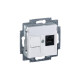 Розетка информационная ABB Levit RJ45 категория 5e и заглушка белый