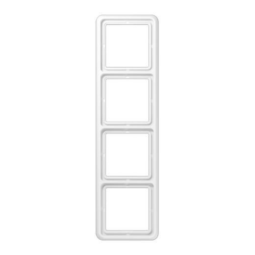 Рамка для вертикальной и горизонтальной установки, 4 поста, дюропласт, белый, CD500