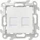 Розетка 2хRJ45 кат. 5е UTP, белый