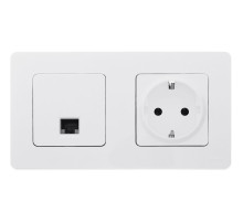 Legrand/Daccord INSPIRIA Белый Информационная розетка RJ 45 - категория 5e - UTP.