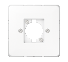 JUNG CD500 Крышка штепсельного разъема для громкоговорителя и несущее шасси для штекера, белая