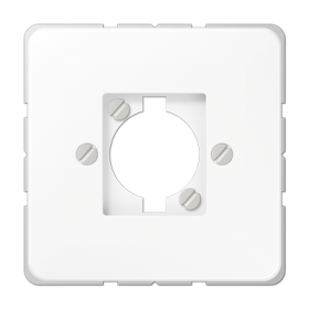 JUNG CD500 Крышка штепсельного разъема для громкоговорителя и несущее шасси для штекера, белая