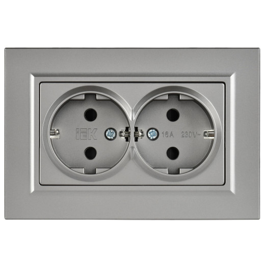 BRITE Роз. 2-я с з/к/ш пл 16А в сб. РСшПл12-3-БрС сталь IEK