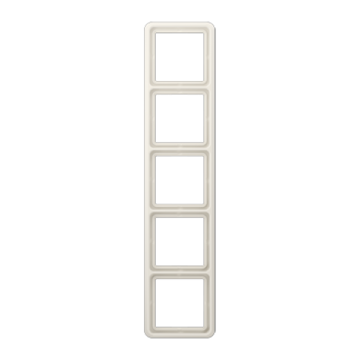 Рамка для вертикальной и горизонтальной установки ударопрочная, 5-кратная, слоновая кость