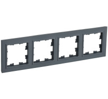 IEK BRITE BASE Графит Рамка 4-м РУ-4-БрГ
