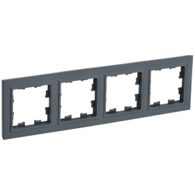 IEK BRITE BASE Графит Рамка 4-м РУ-4-БрГ