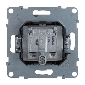 Legrand/Daccord SUNO Алюминий Розетка TV-SAT двухкабельная.