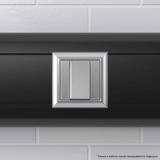 Переключатель модульный, Avanti, закаленная сталь, 1 модуль