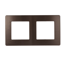 ЭРА Рамка для розеток и выключателей Серия 12 12-5102-13 на 2 поста, Сатин, бронза