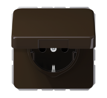 JUNG Штепсельная розетка SCHUKO 16A 250V~ с защитой от детей, влагозащищенная коричневая