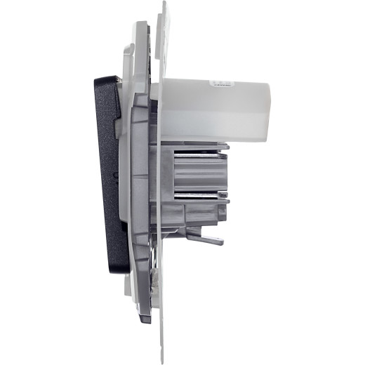 Переключатель одноклавишный IP44 - Legrand/Daccord Inspiria - 10АХ 250В безвинтовые зажимы - антрацит