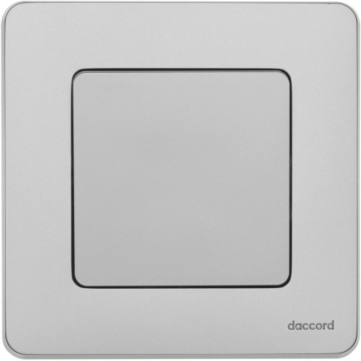 Выключатель кнопочный одноклавишный - Legrand/Daccord Inspiria - с нормально-открытым контактом 6А 250В безвинтовые зажимы - алюминий