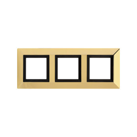 DKC Avanti Рамка из металла, золотая, 3 поста (6 мод.)