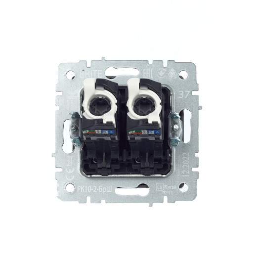 BRITE Роз. комп. 2-ая RJ45 кат.5E РК10-2-БрШ шамп. IEK