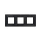 Рамка из металла 3 поста (6 мод.), Avanti, графитовая