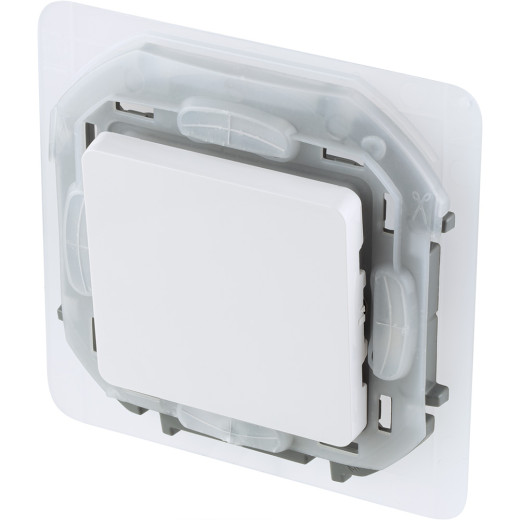 Переключатель одноклавишный IP44 - Legrand/Daccord Inspiria - 10АХ 250В безвинтовые зажимы - белый