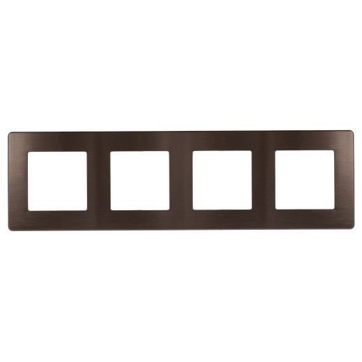 Рамка для розеток и выключателей ЭРА Серия 12 12-5104-13 на 4 поста, Сатин, бронза