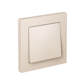 Systeme Electric AtlasDesign Бежевый Выключатель 1-клавишный, сх.1, 10АХ, в сборе, быстрозажим. клем.