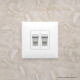 Компьютерная розетка RJ-45 в стену, кат.6 двойная,