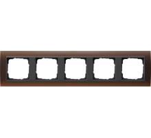 Gira Event Opaque Матово-коричневый/Антрацит Рамка 5-ая