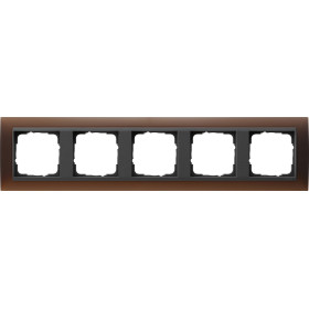 Gira Event Opaque Матово-коричневый/Антрацит Рамка 5-ая