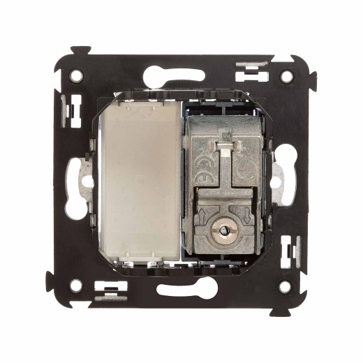 Розетка TV проходная в стену, Avanti, закаленная сталь